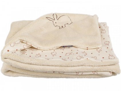 Dětská deka moka králíčci 70x100 cm Wellsoft bio-bavlna