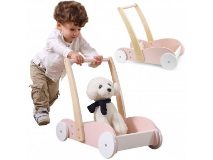 Chodítko dřevěné růžová