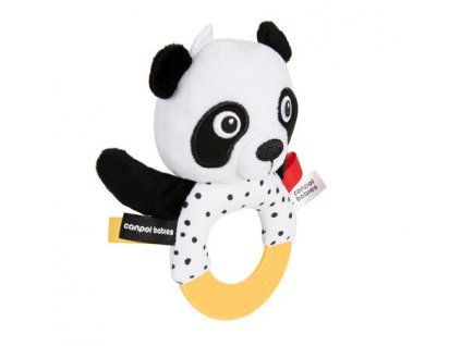 Senzorická hračka PANDA s kousátkem a chrastítkem BabiesBoo