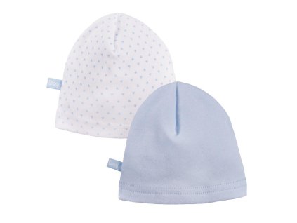 Kojenecká čepice šmoulinka 2ks vel. 62 modrá