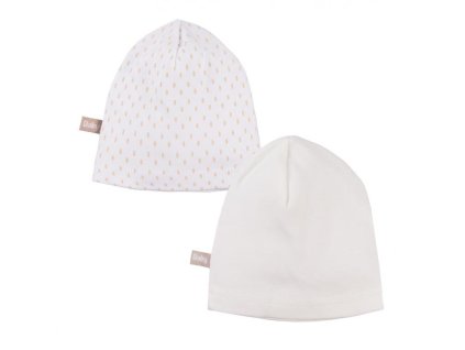 Kojenecká čepice šmoulinka 2ks vel. 56 ecru