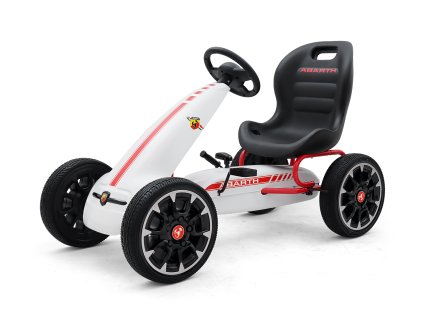Šlapací motokára Abarth bílá