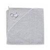 Froté osuška s kapucí 100x100 cm Zebra celošedá