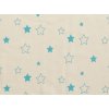 Letní deka 70 x 100cm z biobavlny hvězdičky aqua
