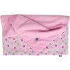 Zateplená dětská deka 70x100 cm puntíky růžová