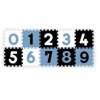 Pěnové puzzle čísla modro-černo-bílá