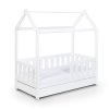 Dětská postýlka - domeček LIV 160x80 cm se šuplíkem bílá