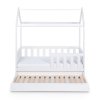 Dětská postýlka - domeček LIV 160x80 cm se šuplíkem bílá
