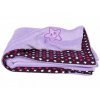 Dětská deka 70x 100 cm fialová hvězdičky Wellsoft bavlna