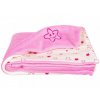Dětská deka 70x100 cm růžová hvězdičky Wellsoft bio-bavlna