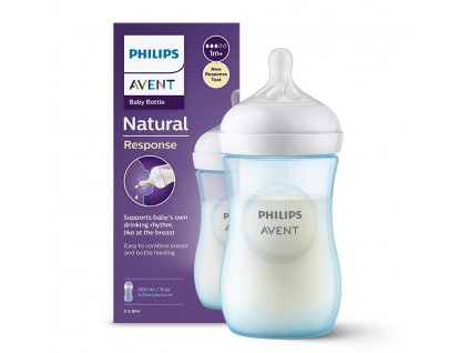 Dojčenská fľaša Natural Response 260 ml modrá