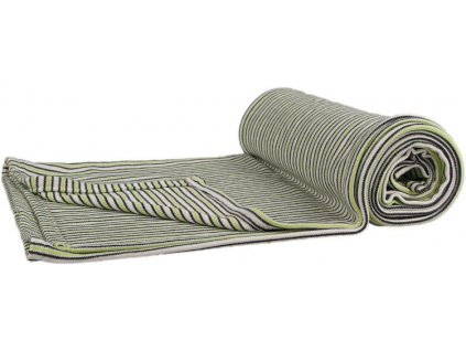 Bambusová deka šedo-zelené prúžky oboulíc