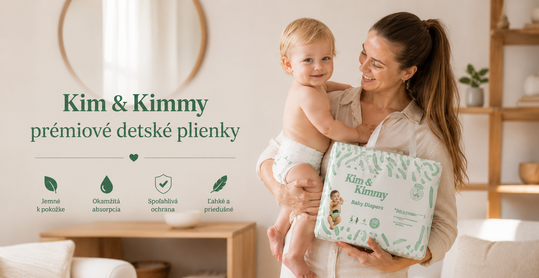Kim & Kimmy plienky – prémiová starostlivosť pre citlivú detskú pokožku