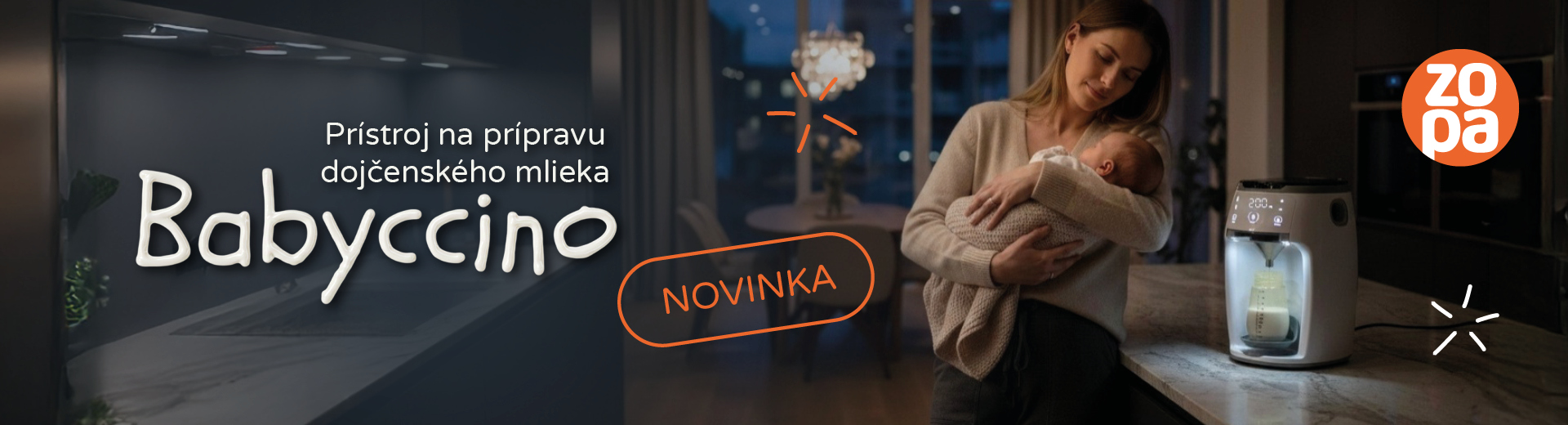 Babyccino prístroj na prípravu mlieka