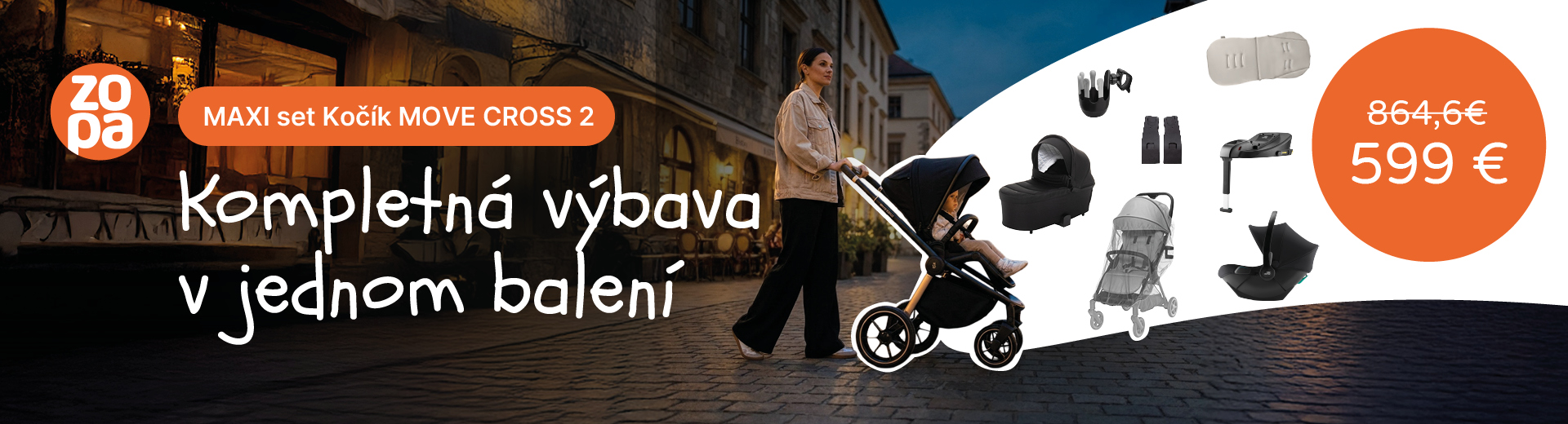 Akcia kočík Zopa Maxi set Moove Cross 2