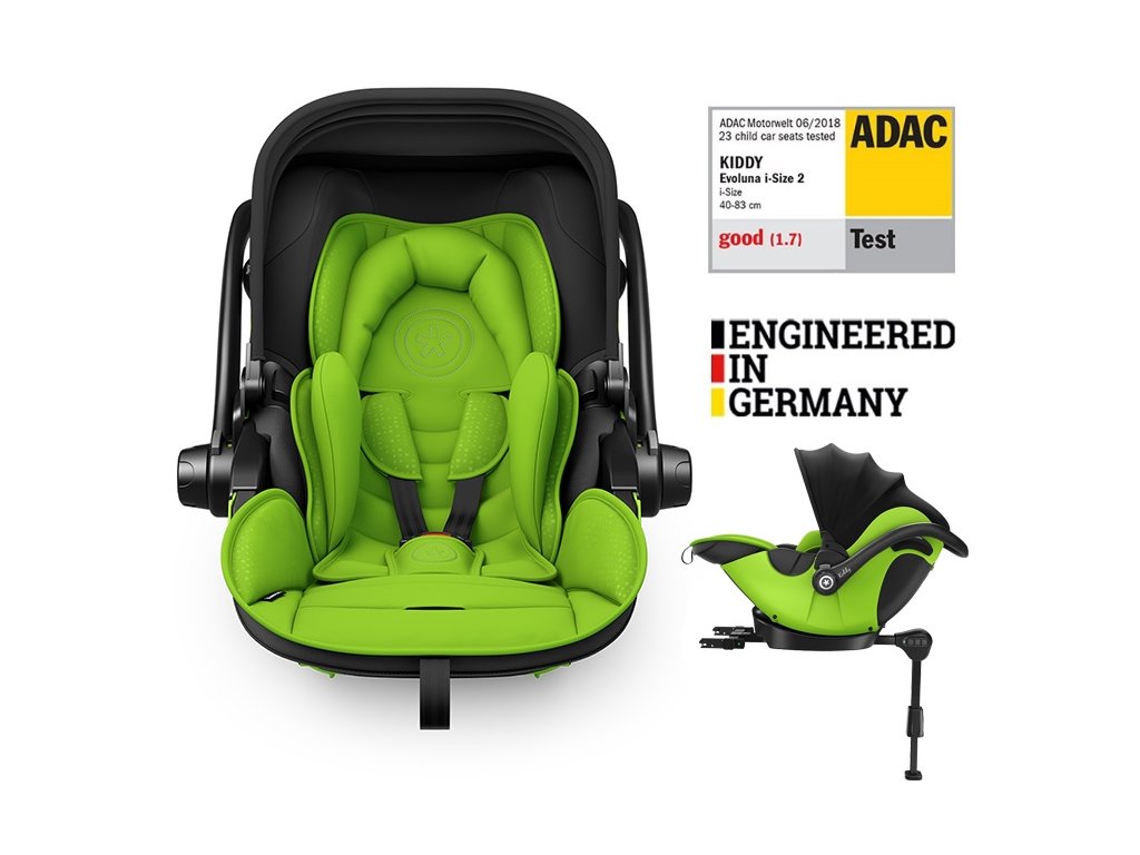 KIDDY Autosedačka Evoluna i-size 2 + Isofix základňa 40-83cm Spring Green BZP