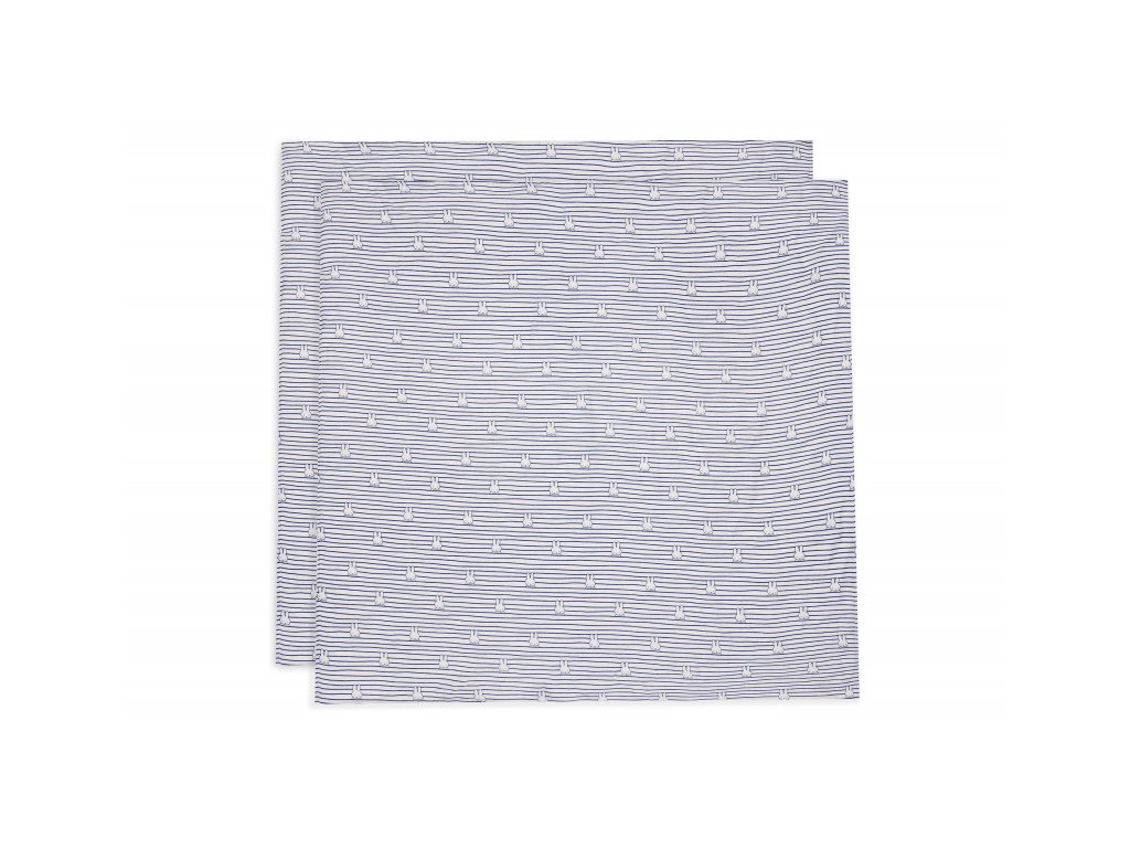 JOLLEIN Plienky zavinovacie 2ks 115x115 cm Miffy Stripe Navy