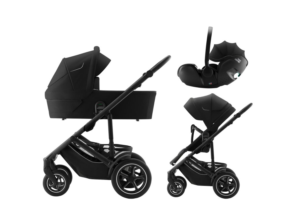 Britax Set kočárek Smile 5Z + hluboká korba + autosedačka Baby-Safe PRO Classic, Space Black