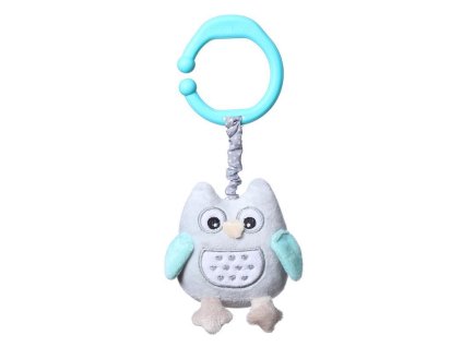 BABYONO Hračka vibračná na C krúžku sova Sofia modrá