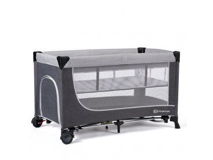 KINDERKRAFT Postieľka cestovná Leody Grey