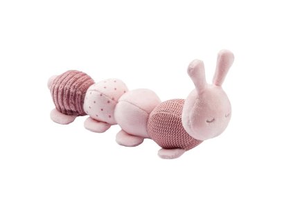 NATTOU Hračka húsenica edukačná 4 aktivity Lapidou pink