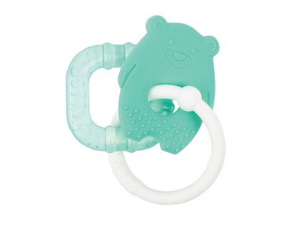 NATTOU Hryzačka silikónová s chladiacou časťou bez BPA zelený macko