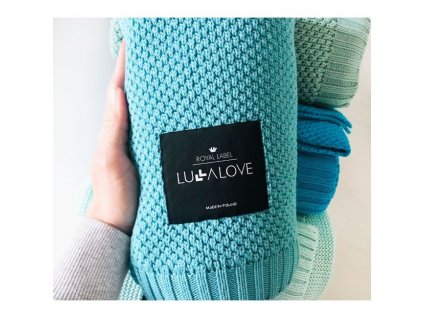 Lullalove Bambusová deka - Lazurová