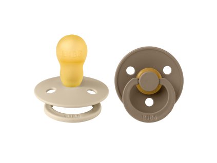 BIBS Colour cumlíky z prírodného kaučuku 2ks - veľkosť 3 - Vanilla / Dark Oak