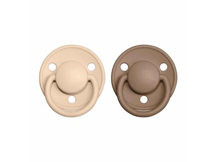 BIBS De Lux cumlíky z prírodného kaučuku 2ks - veľkosť 2 - Vanilla / Dark Oak