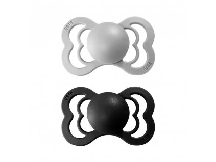 BIBS Supreme cumlíky z prírodného kaučuku 2ks - veľkosť 1 - Cloud / Black