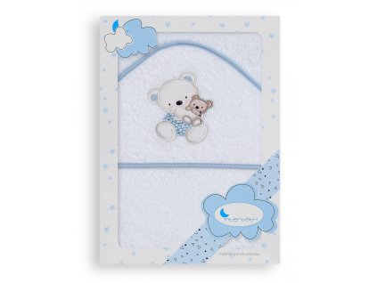 INTERBABY | Osuška froté MACKO TATKO - BIELO/MODRÁ