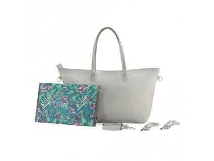 KINDERKRAFT Taška prebaľovacia Treasurebag Light Grey Nature Vibes, Premium