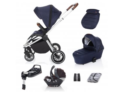 Zopa SET kočík Move+ korba+adaptéry+autosedačka+báza, Sky Blue/Silver