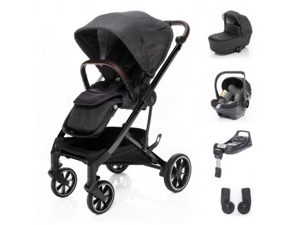 Zopa Set kočárek Quest+ korba+ adaptéry+ autosedačka+ báza, Vulcan Black/Black
