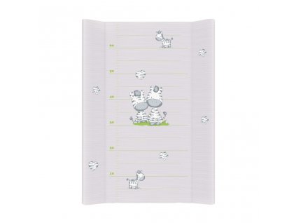 CEBA Podložka prebaľovacia 2-hranná s pevnou doskou (50x80) Comfort Zebra šedá