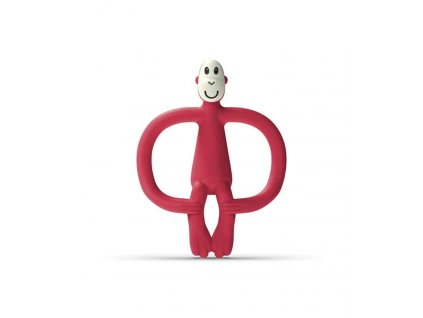 HRYZÁTKO A ZUBNÁ KEFKA MATCHSTICK MONKEY TEETHER RED