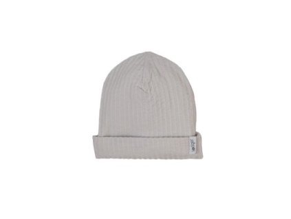 LODGER Beanie Seersucker Steel 0 - 6 měsíců
