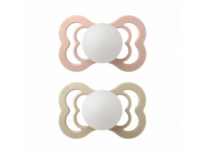 BIBS Supreme symetrické cumlíky z prírodného kaučuku 2ks - veľkosť 1 - Blush Nočný / Vanilla Nočný