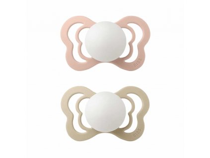 BIBS Couture anatomické cumlíky zo silikónu 2ks - veľkost 1 - Blush Nočný / Vanilla Nočný
