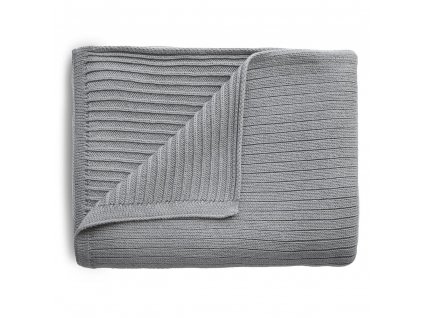 Mushie pletená detská deka z organickej bavlny - pásiková Gray