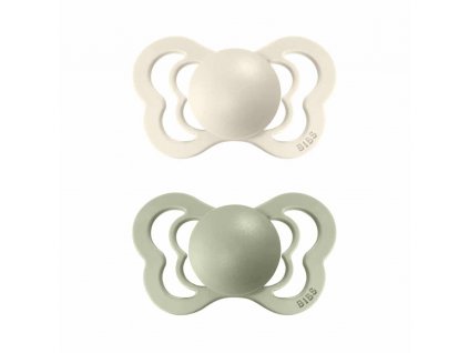 BIBS Couture anatomické cumlíky z prírodného kaučuku 2ks - veľkosť 2 - Ivory / Sage