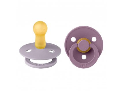 BIBS Colour cumlíky z prírodného kaučuku 2ks - veľkosť 1 - Fossil Grey / Mauve
