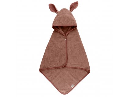 BIBS Kangaroo osuška s kapucňou z BIO bavlny - Woodchuck