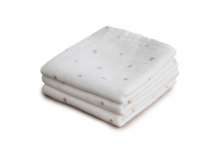Mushie mušelínové plienky z organickej bavlny 3ks - Crowns