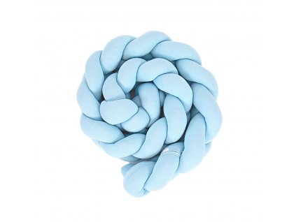 Pletenec do hranatej postieľky 120 × 60 - baby modrá