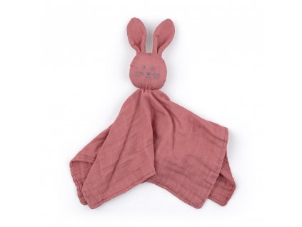 PETITE&MARS Maznáčik bambusový mušelínový Hugo Dusty Rose 0m+