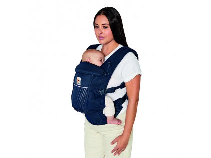 ERGOBABY Adapt nosítko soft flex mesh - Midnight blue+zavinovačka Swaddler zdarma