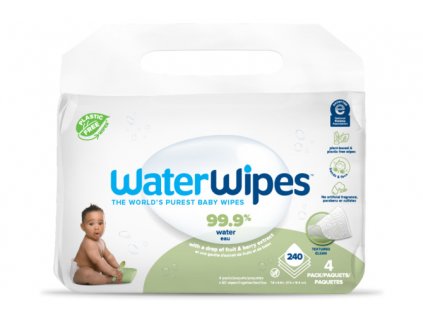 4x WATERWIPES Obrúsky vlhčené bez obsahu plastov Soapberry 60 ks (240 ks)