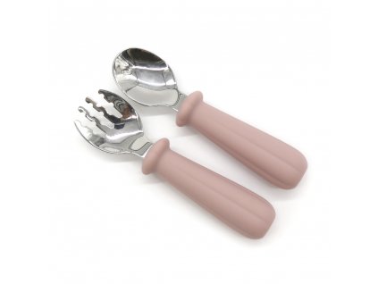 Rose pink Pumpkin spoon and fork