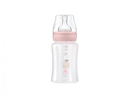 Dojčenská fľaša 240ml 3m+ Hippo Dreams Pink